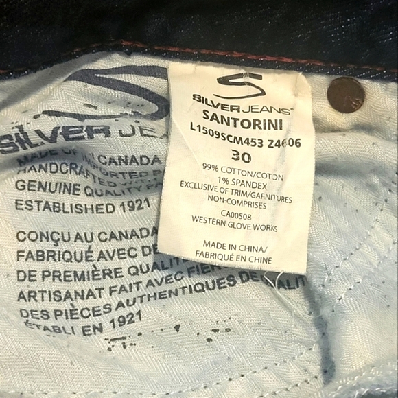 Silver Jeans Santorini Dark Wash Cropped Denim W30 L25 B33 - Picture 12 of 12